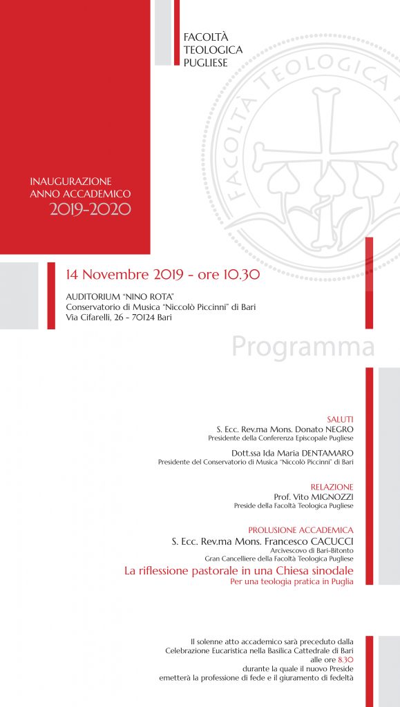 INAUGURAZIONE ANNO ACCADEMICO