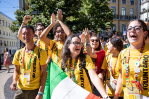 Lisbona, 29.07.2023.
Giornata mondiale della gioventù.
La messa per gli italiani nella chiesa degli italiani.